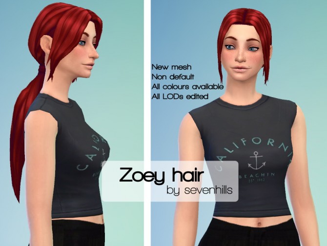 Zoey Hair At Sevenhills Sims Sims 4 Updates