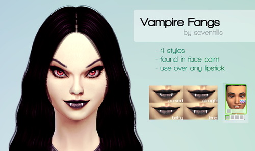 VAMPIRE FANGS at Sevenhills Sims » Sims 4 Updates