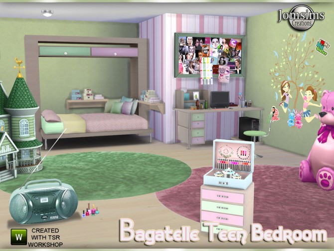 Bagatelle bedroom by jomsims at TSR image 440 Sims 4 Updates