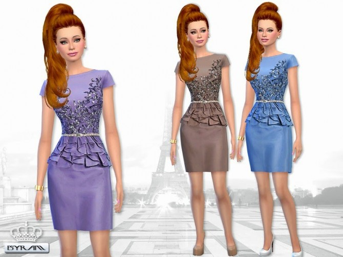 Short Peplum Dress At Esyram Sims 4 Updates