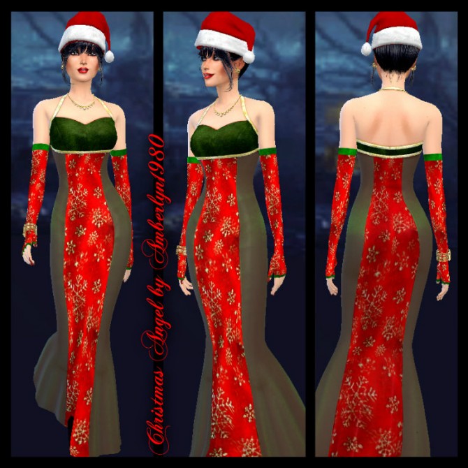 Christmas Gown At Amberlyn Designs Sims 4 Updates