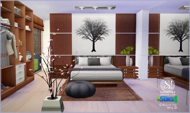 Call of the wild bedroom at SIMcredible! Designs 4 Â» Sims 4 Updates
