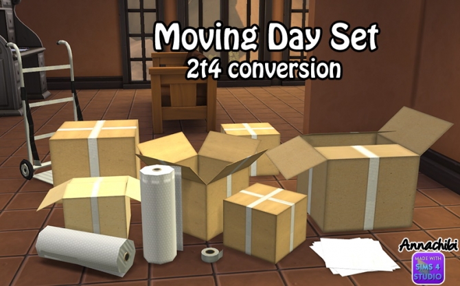 sims moving cc clutter decor mods boxes objects mustluvcatz sims4 ts4 maxis converted pregnancy box annachibi cardboard garage decoration drug