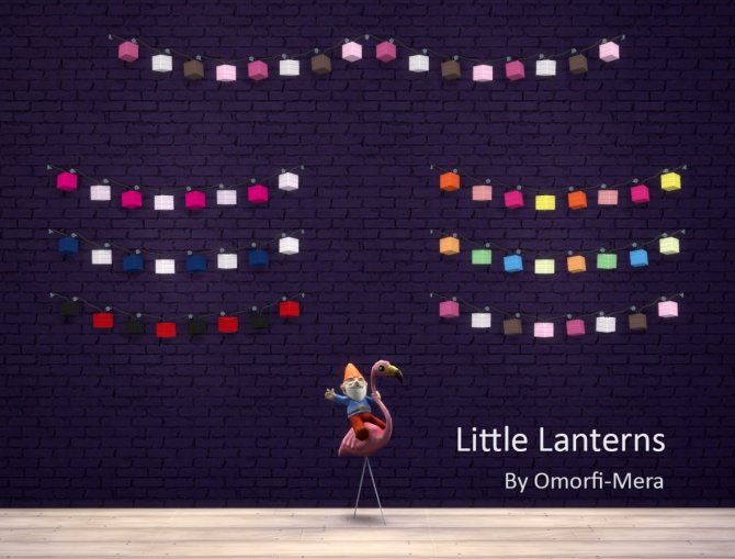 Little Lanterns Wall Lights at Omorfi-Mera » Sims 4 Updates