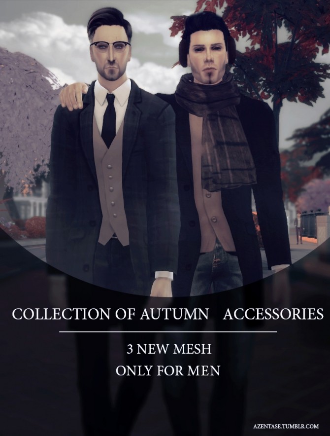 COLLECTION OF AUTUMN scarf, coat and earmuffs at Azentase image 551 670x884 Sims 4 Updates