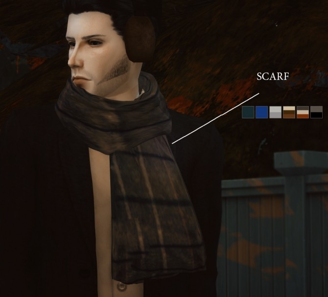 COLLECTION OF AUTUMN scarf, coat and earmuffs at Azentase image 561 670x607 Sims 4 Updates