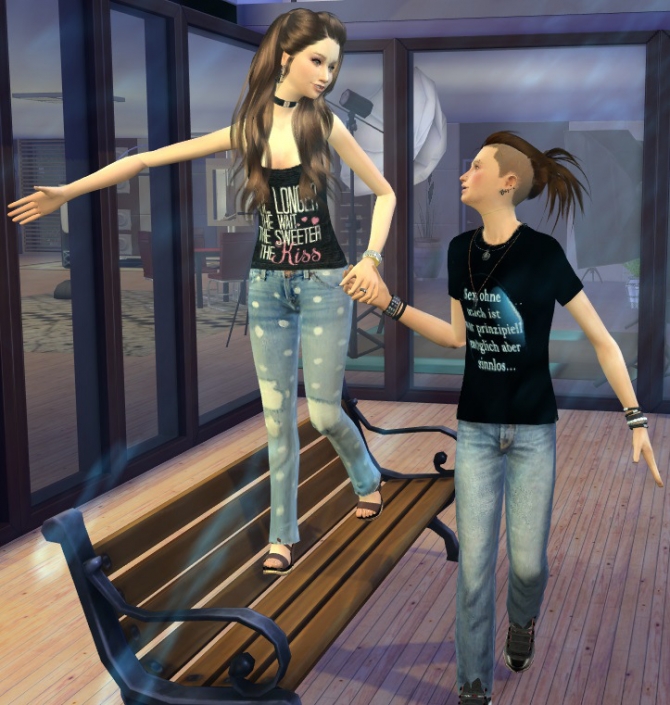 Bench Couple Pose at Chaleara´s Sims 4 Poses » Sims 4 Updates