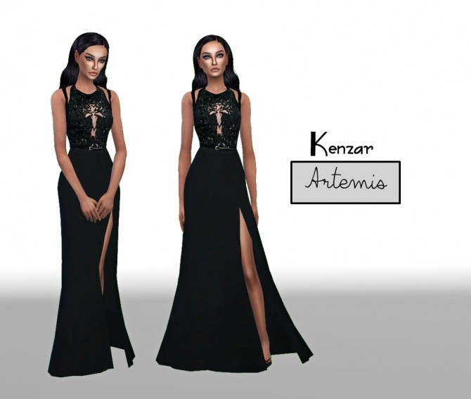 Artemis dress at Kenzar Sims image 2044 670x567 Sims 4 Updates