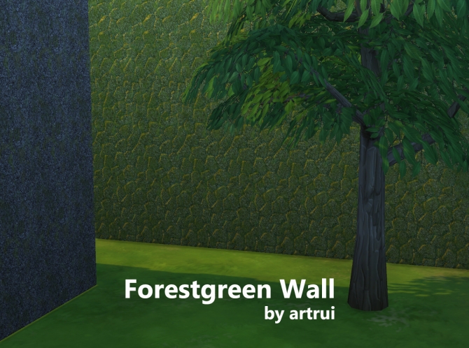 Forestgreen Wall by artrui at TSR » Sims 4 Updates