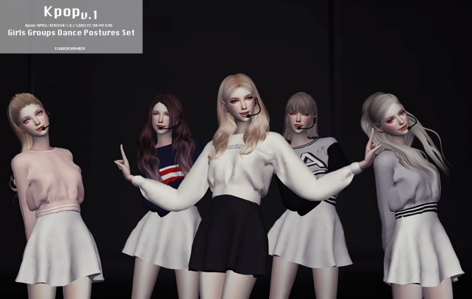 Kpop Dance Postures Set V.1 at Flower Chamber » Sims 4 Updates