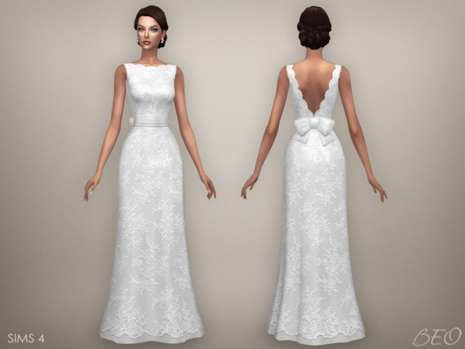 Wedding Dress Ellie At Beo Creations Sims 4 Updates