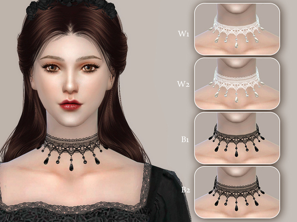 Lace Collar 08 By S Club Ll At Tsr Sims 4 Updates