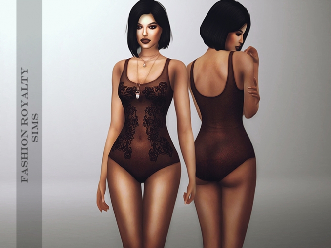 Dark Lace Bodysuit At Fashion Royalty Sims Sims 4 Updates