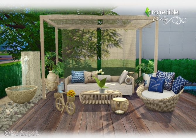 Clarity garden set at SIMcredible! Designs 4 » Sims 4 Updates