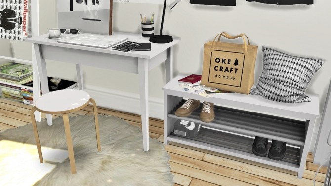 Office Set, Tjusig Hallway and Shoes Deco at MXIMS » Sims 4 Updates