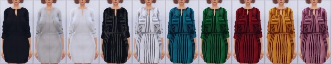 Striped Shirt Dress Chisami At Elliesimple Sims 4 Updates