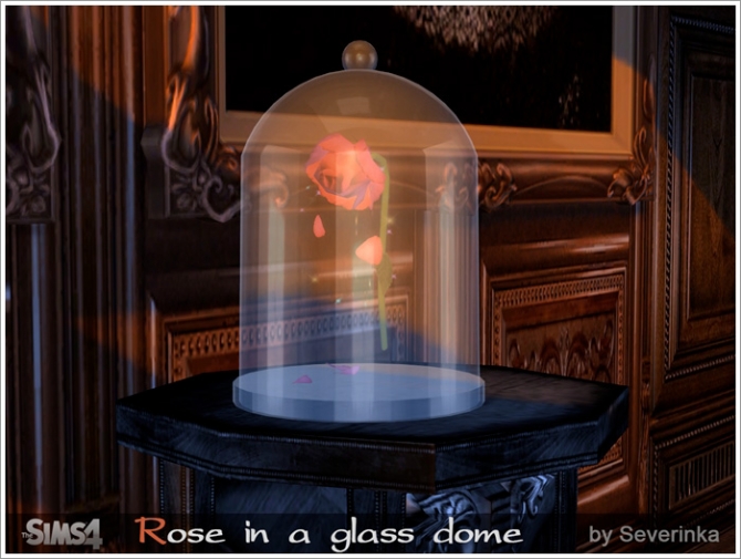 Rose in a glass dome at Sims by Severinka » Sims 4 Updates