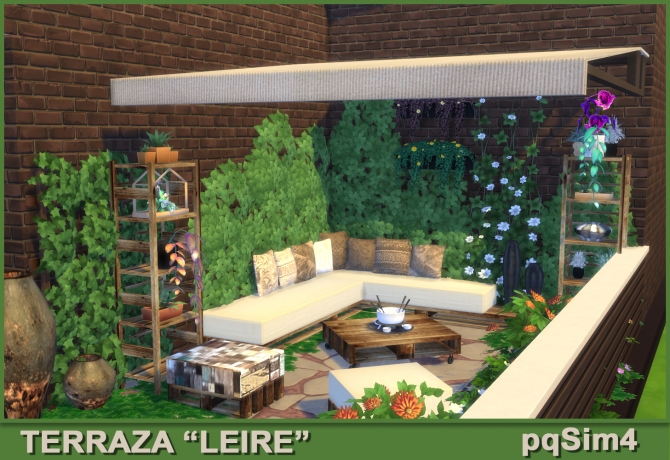 Leire patio by Mary Jiménez at pqSims4 » Sims 4 Updates