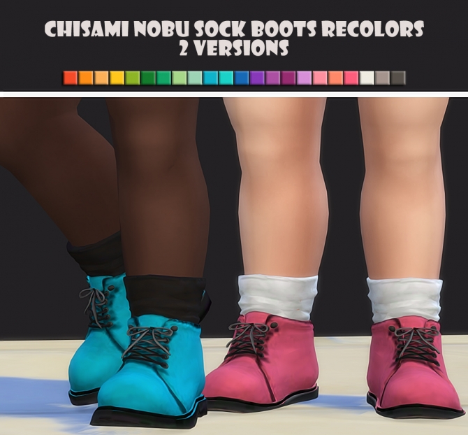 Chisami Nobu Sock Boots Recolors Toddlers At Maimouth Sims4 Sims 4