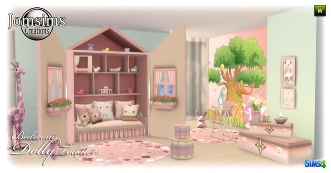 Dolly Toddlers bedroom at Jomsims Creations » Sims 4 Updates