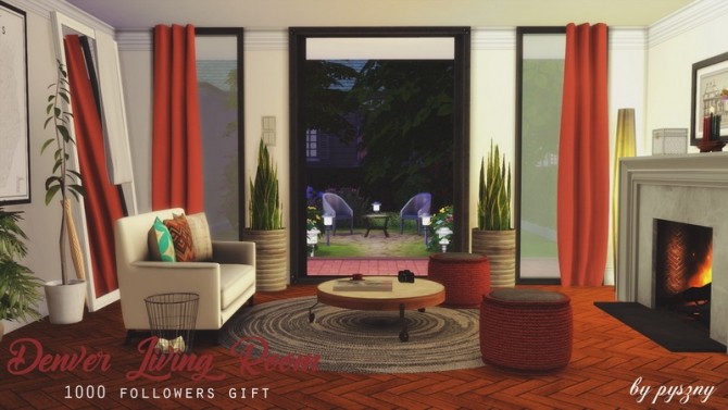 Denver Living Room At Pyszny Design Sims 4 Updates