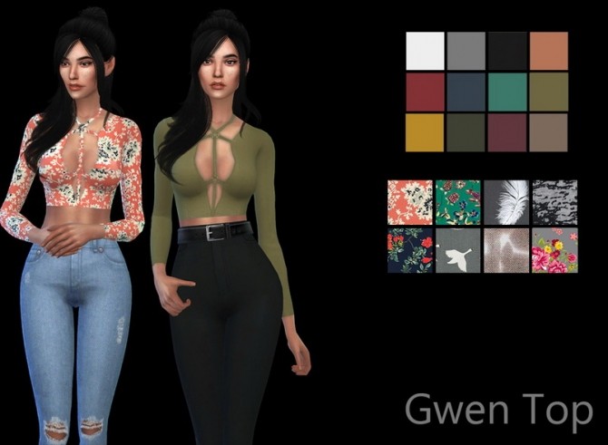 Gwen Top at Leo Sims » Sims 4 Updates