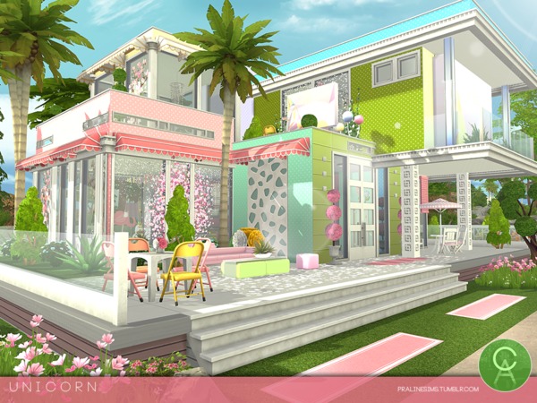 Unicorn house by Pralinesims at TSR » Sims 4 Updates