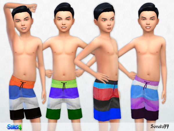 Swim Shorts For Boys By Sonata77 At Tsr Sims 4 Updates