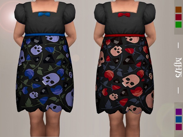 Cute Goth Dress Toddler By Margeh 75 At Tsr Sims 4 Updates