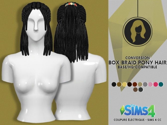 Box Braid Pony Hair At Redheadsims Sims 4 Updates