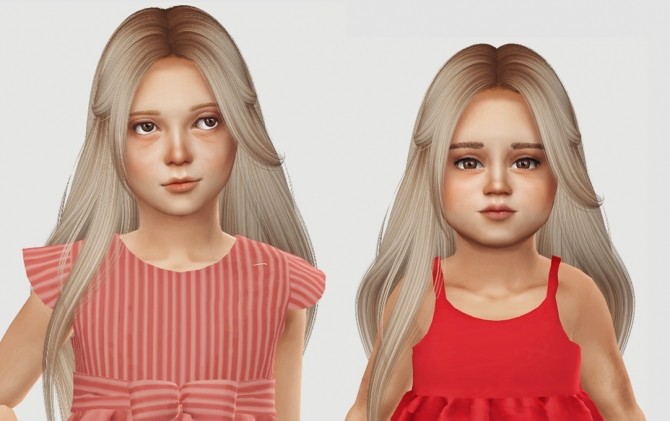 Blue Hair Custom Content for Sims 4 Toddlers - wide 3
