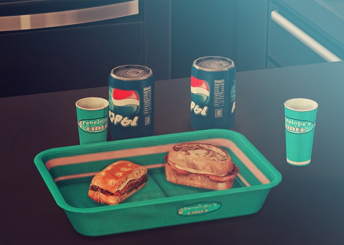 My bed capsule sleep box hostel WROEF Penelope Diner Tray and Cup at Josie Simblr » Sims 4 Updates