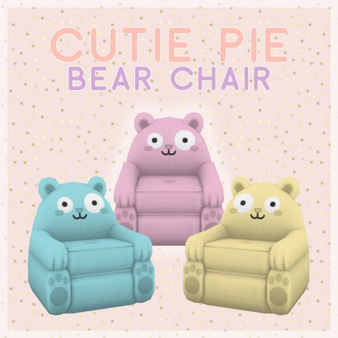 Cutie Pie Set Bear Chair At Simplistic Sims 4 Updates
