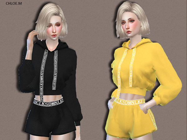 Sport Hoodie Shorts By Chloemmm At Tsr Sims 4 Updates