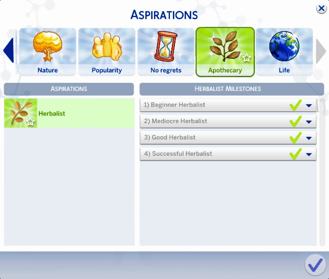 Herbalist Aspiration by MarieLynette at Mod The Sims » Sims 4 Updates