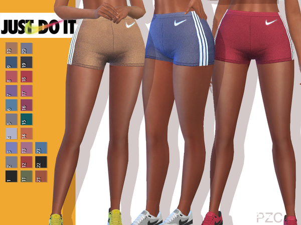 Power Athletic Shorts By Pinkzombiecupcakes At Tsr Sims 4 Updates