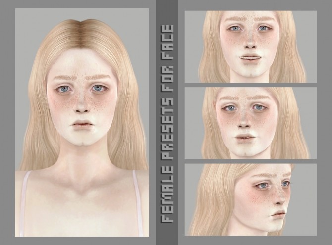 Female Presets For Face At Magic Sims Updates