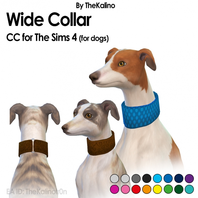 Wide Collar for dogs at Kalino » Sims 4 Updates
