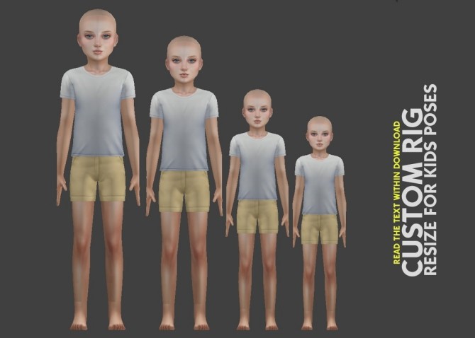 Edited Body Height Presets For Kids Custom Rig For Making Poses At