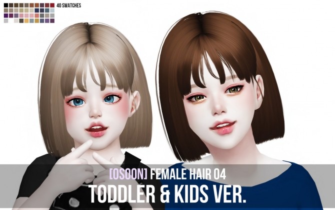 Female Hair 04 Toddler Kids At Osoon Sims 4 Updates