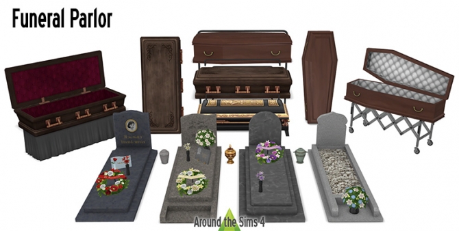 Funeral Parlor Set By Sandy At Around The Sims 4 Sims 4 Updates