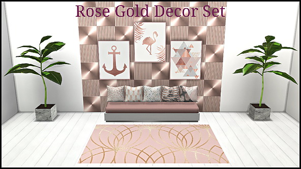 Rose Gold Decor Set Recolors By Tatschu At Blooming Rosy