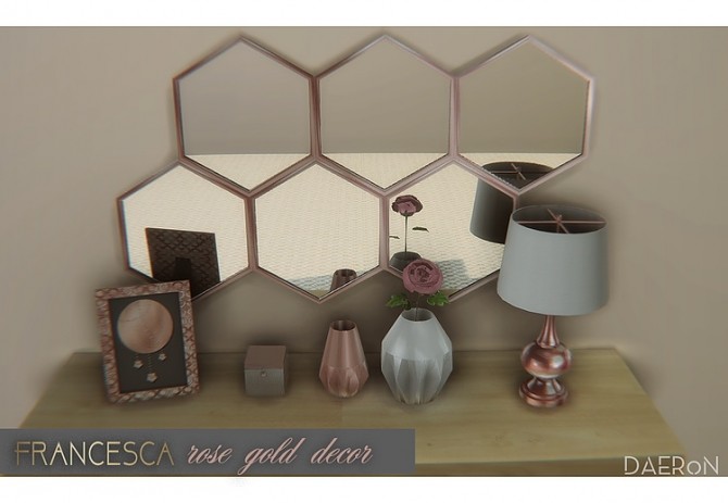 Francesca Rose Gold Decor By Daer0n At Blooming Rosy Sims