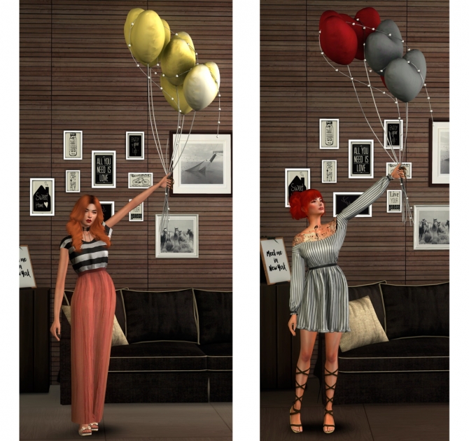 Pose Pack With Balloons At Astya96 Sims 4 Updates