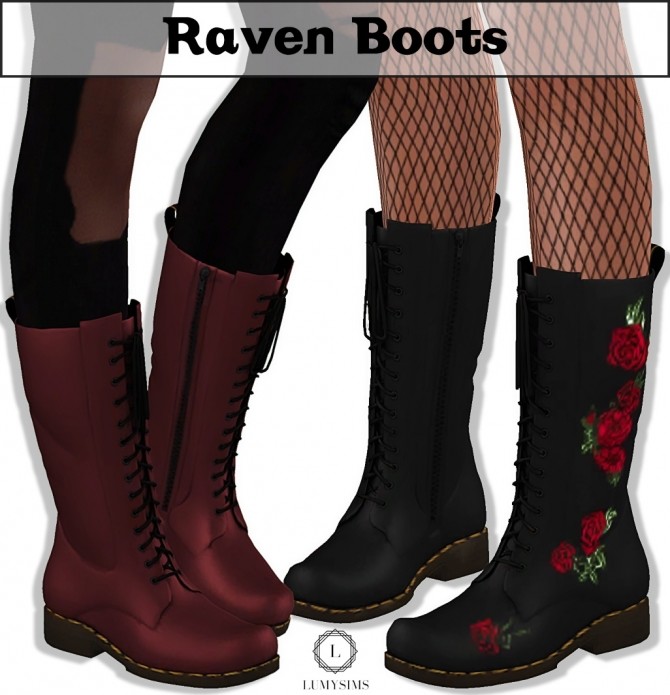 Raven Boots At Lumy Sims Sims 4 Updates