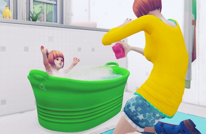 Portable Bathtub For Dog And Toddler At Imadako Sims 4 Updates
