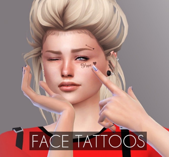 Face Tattoos At Descargas Sims Sims 4 Updates