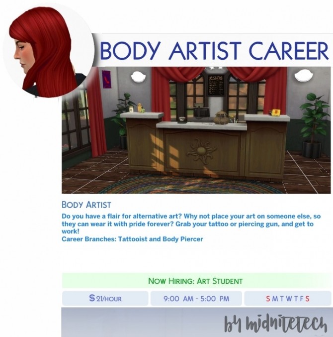 BODY ARTIST CAREER at MIDNITETECH’S SIMBLR » Sims 4 Updates