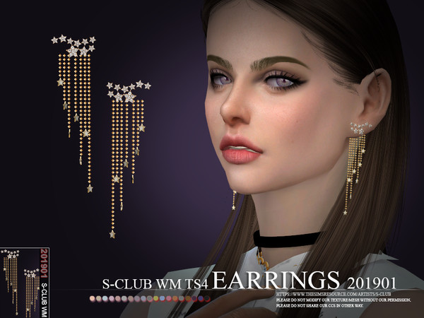 Earrings 201901 By S Club Wm At Tsr Sims 4 Updates