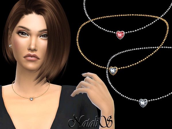 Heart Shape Crystal Pendant By Natalis At Tsr Sims 4 Updates